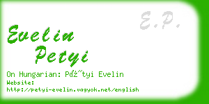 evelin petyi business card